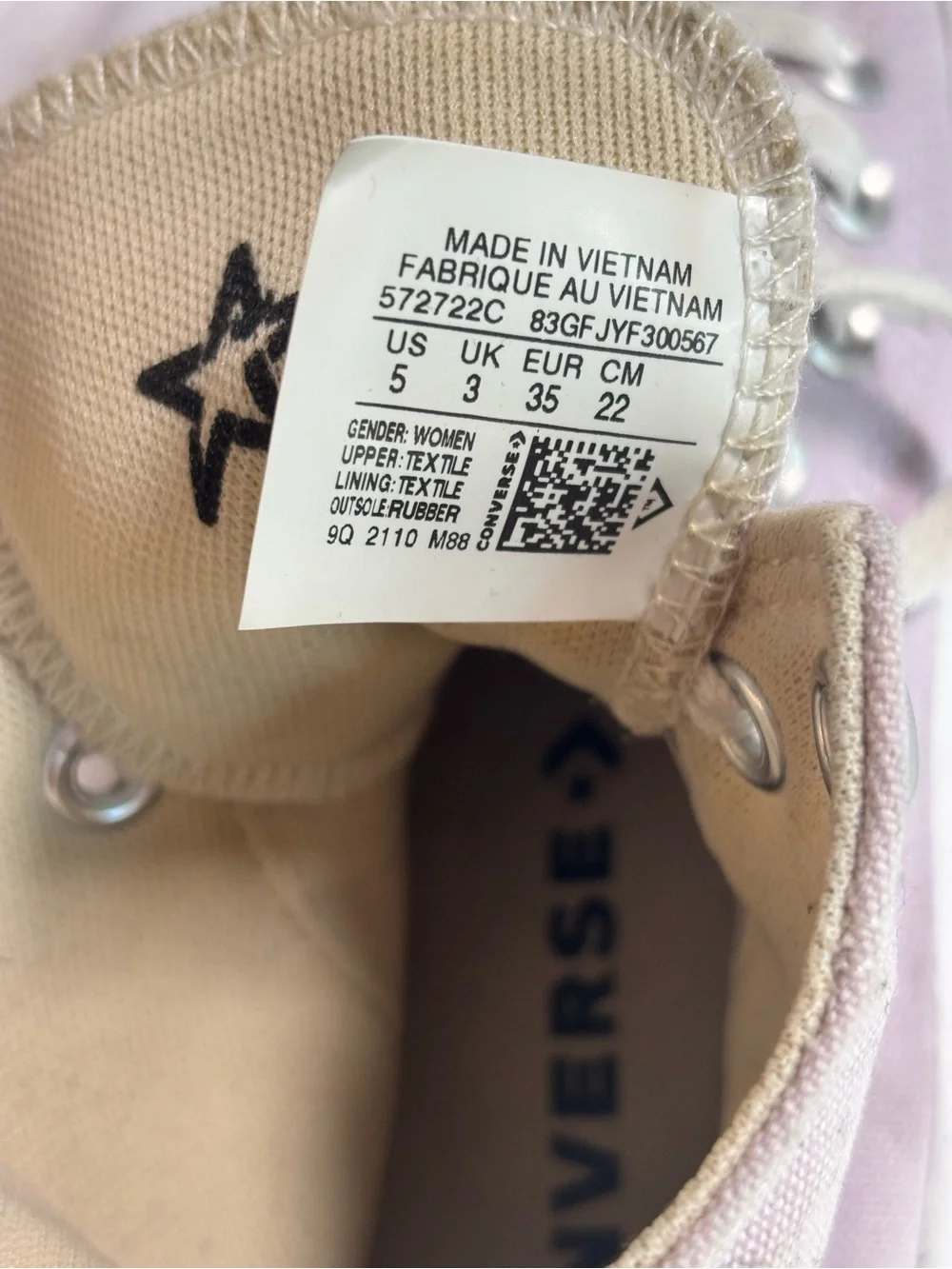 Converse Women’s High Top Platform Sneakers - Light Purple